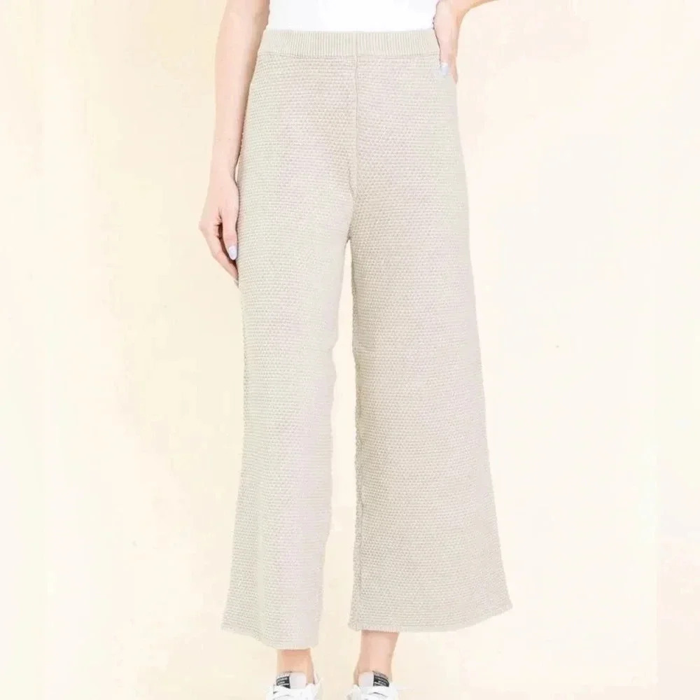 🍀 FREE PEOPLE HAILEY PANT NWT SIZE LARGE IN IVORY - Picture 1 of 6